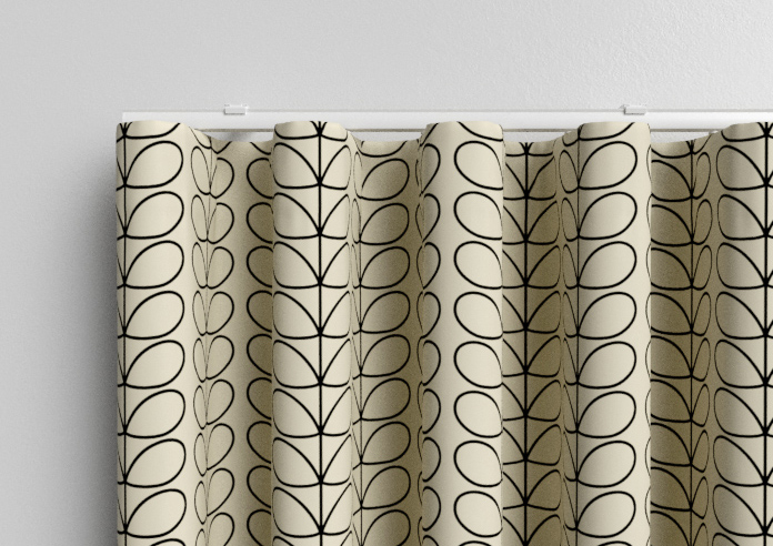 Orla Kiely Linear Stem, Black - Made to Measure Curtains - Image 13